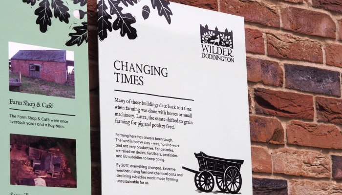 Doddington Hall agricultural heritage interpretation signage