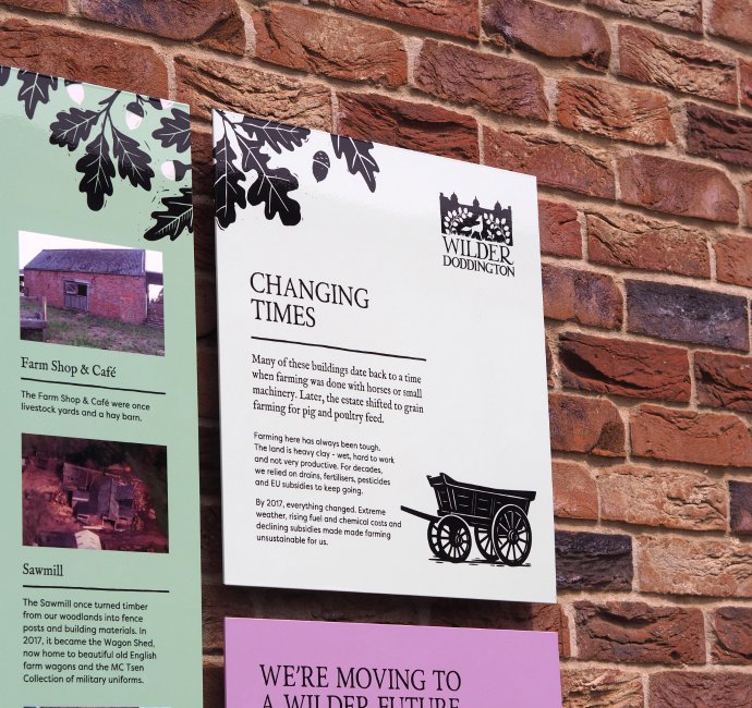 Doddington Hall agricultural heritage interpretation signage