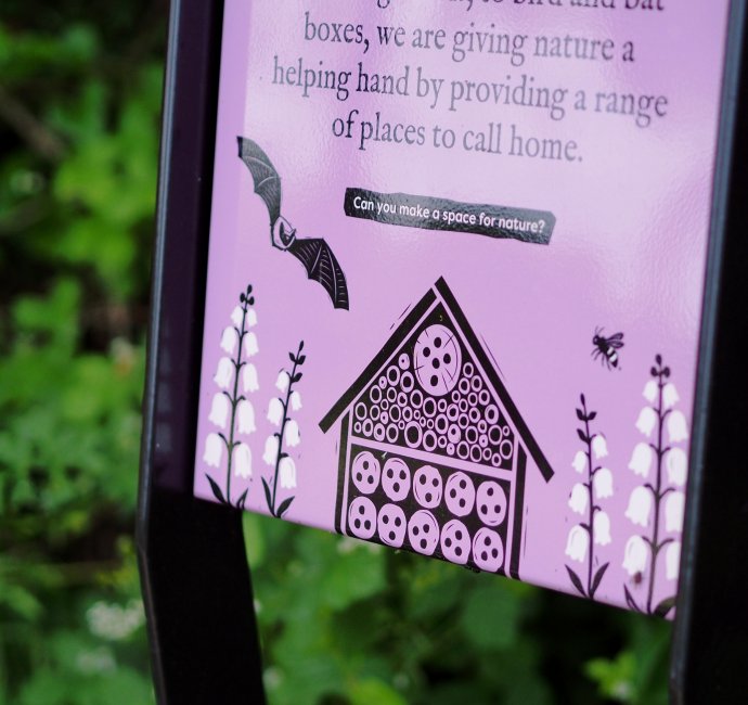 Wilder Doddington bug hotel interpretation signage design