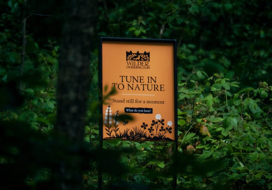 Wilder Doddington nature trail signage