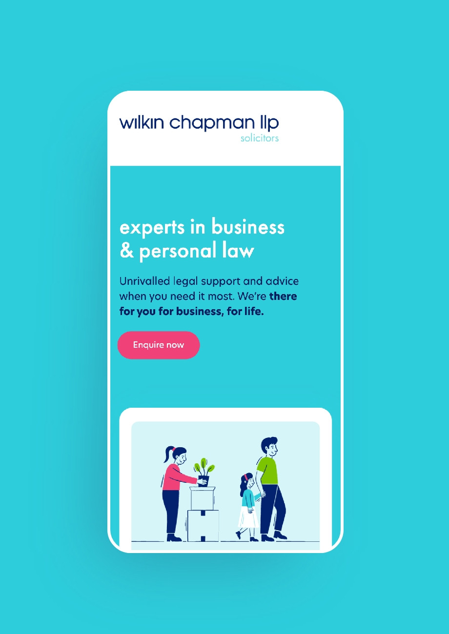 Wilkin Chapman solicitors website design by Root Studio
